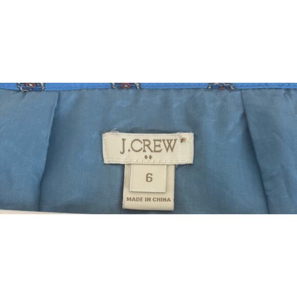 J.Crew Blue Medalian Faux Wrap Dress Size 6 - Picture 3 of 9